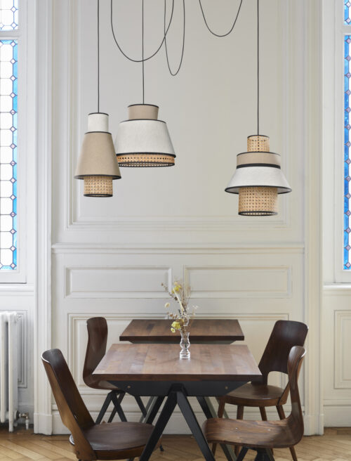 Suspension 3 lampes Singapour