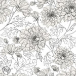 Papier Peint - Dahlia