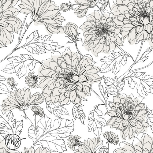 Papier Peint - Dahlia
