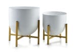 SWEN BLANC&OR Kpl. 2 housses 24xh26cm/18.5xh21cm