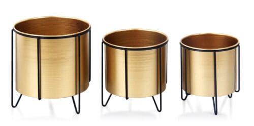 SWEN BLACK&GOLD Ensemble de 3 housses sur support 21x23/18x20/16x19,5cm