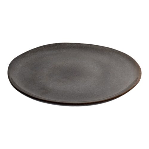 Assiette de dîner Selma - Assiette de dîner, céramique, gris/marron ø27cm, lot de 4