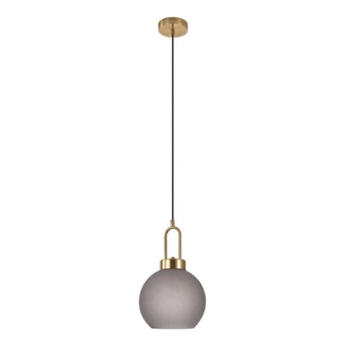 Lustre en verre fumé mat