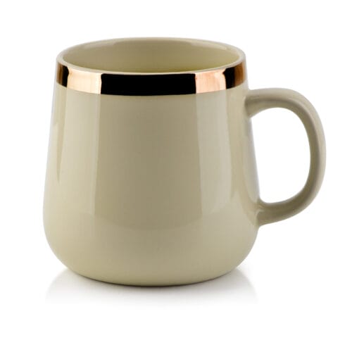 DALIA Kubek 500ml avec ceinture dorée h10x9x13cm